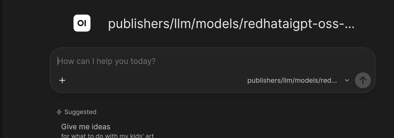 Open WebUI chat input and model chooser highlighted